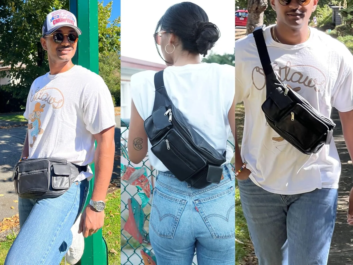 Liberty Leather Large fanny Pack Crossbody Bag for Women and Men Plus Size Fanny Pack Hip Bum Waist Bags for men