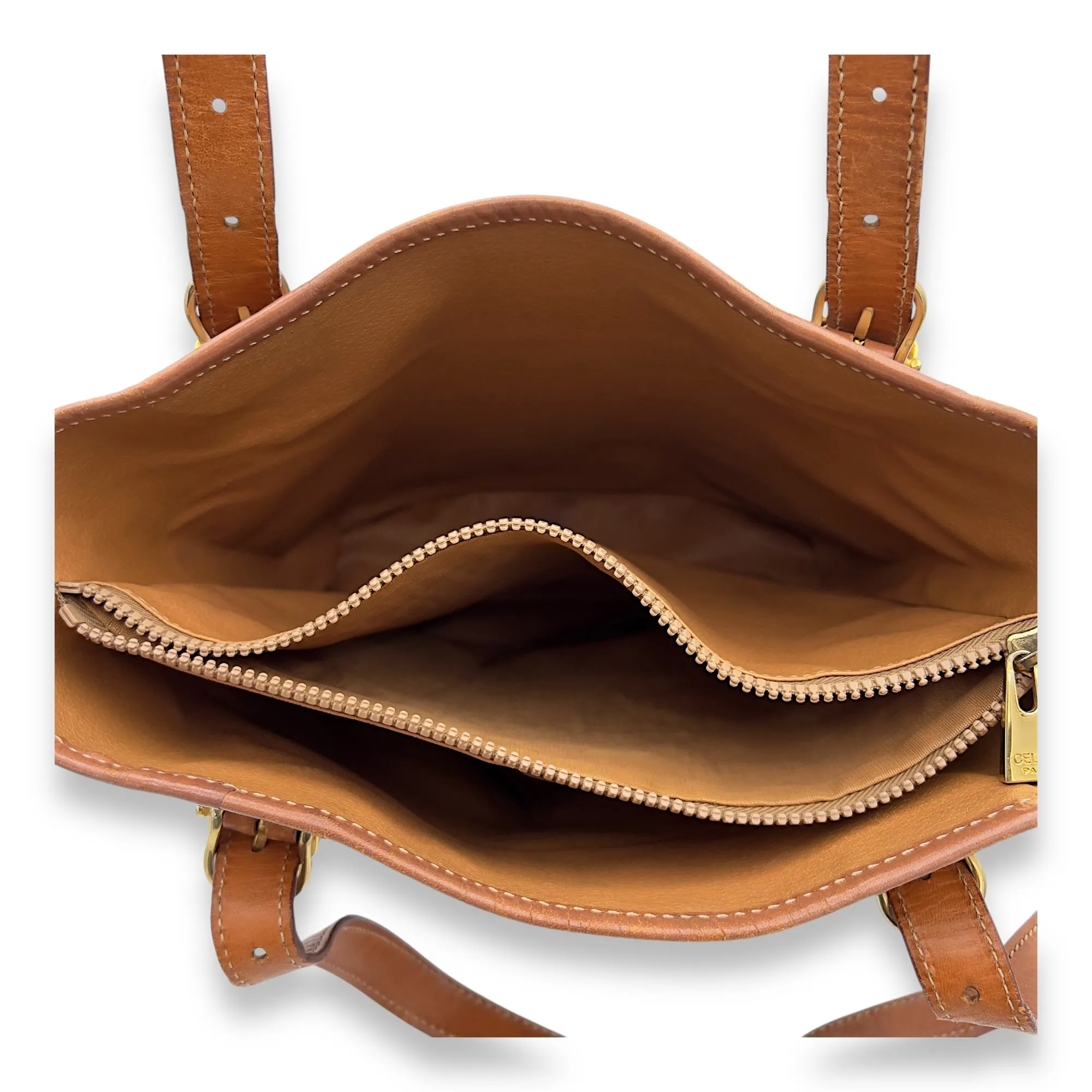 Macadam Tote Bag Brown in Coated Canvas, Gold hardware