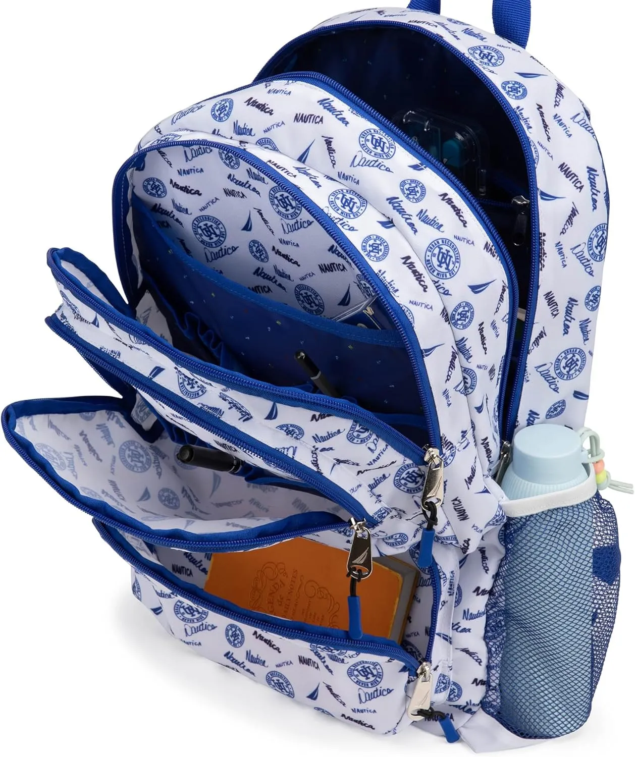 Nautica Kids Backpack for School | Kindergarten Elementary Kids Backpack | 17" Tall | Varsity