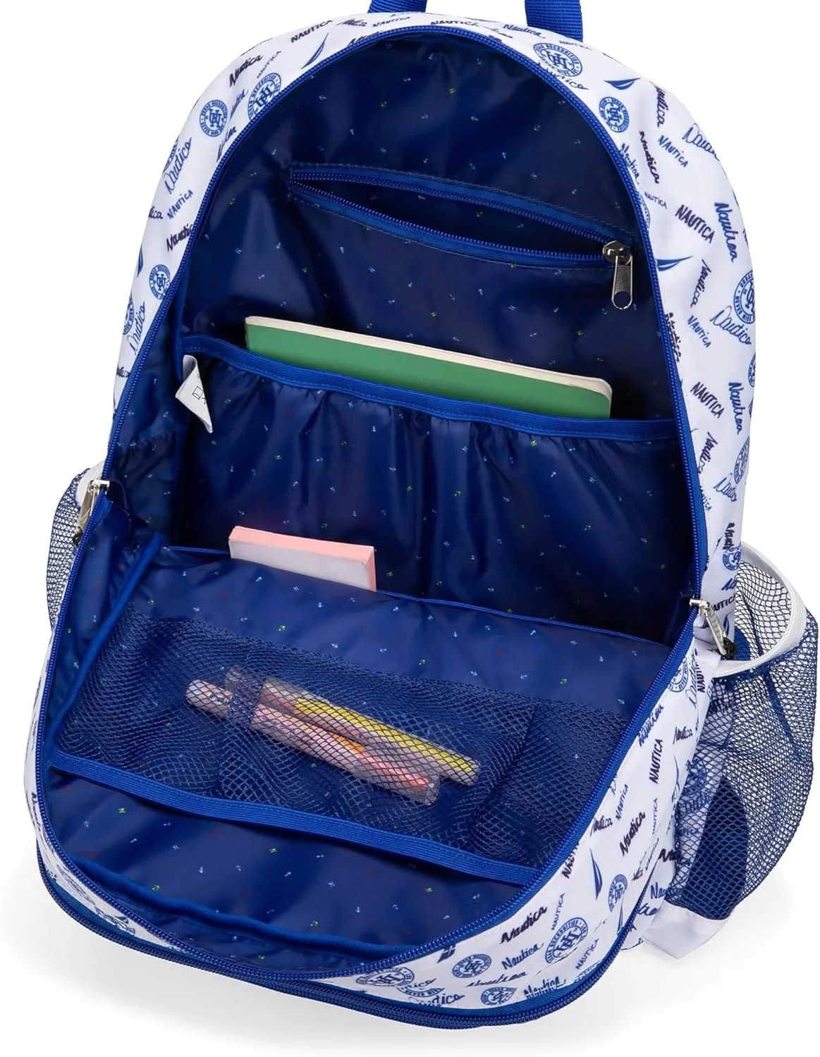 Nautica Kids Backpack for School | Kindergarten Elementary Kids Backpack | 17" Tall | Varsity