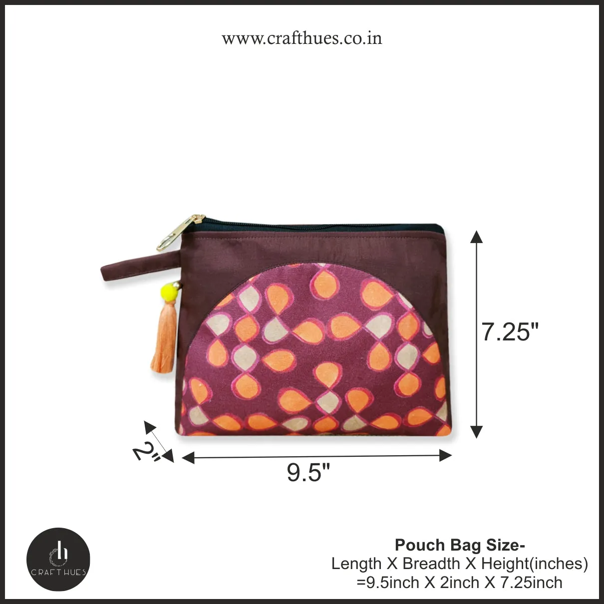 Orange Kollam Tote/Pouch Combo