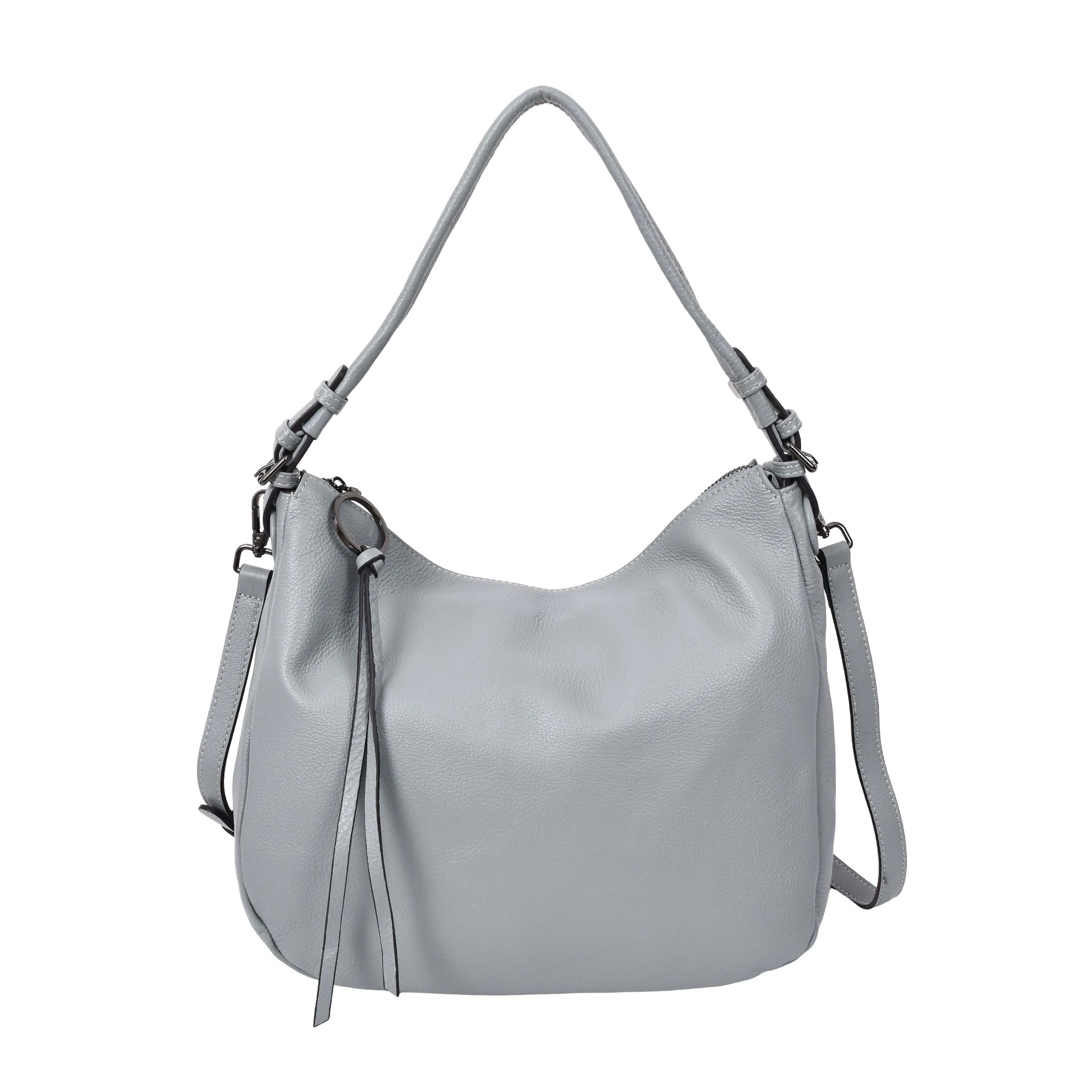 Ottawa Women's Genuine Leather Hobo Style Shoulder Handbag  Blue