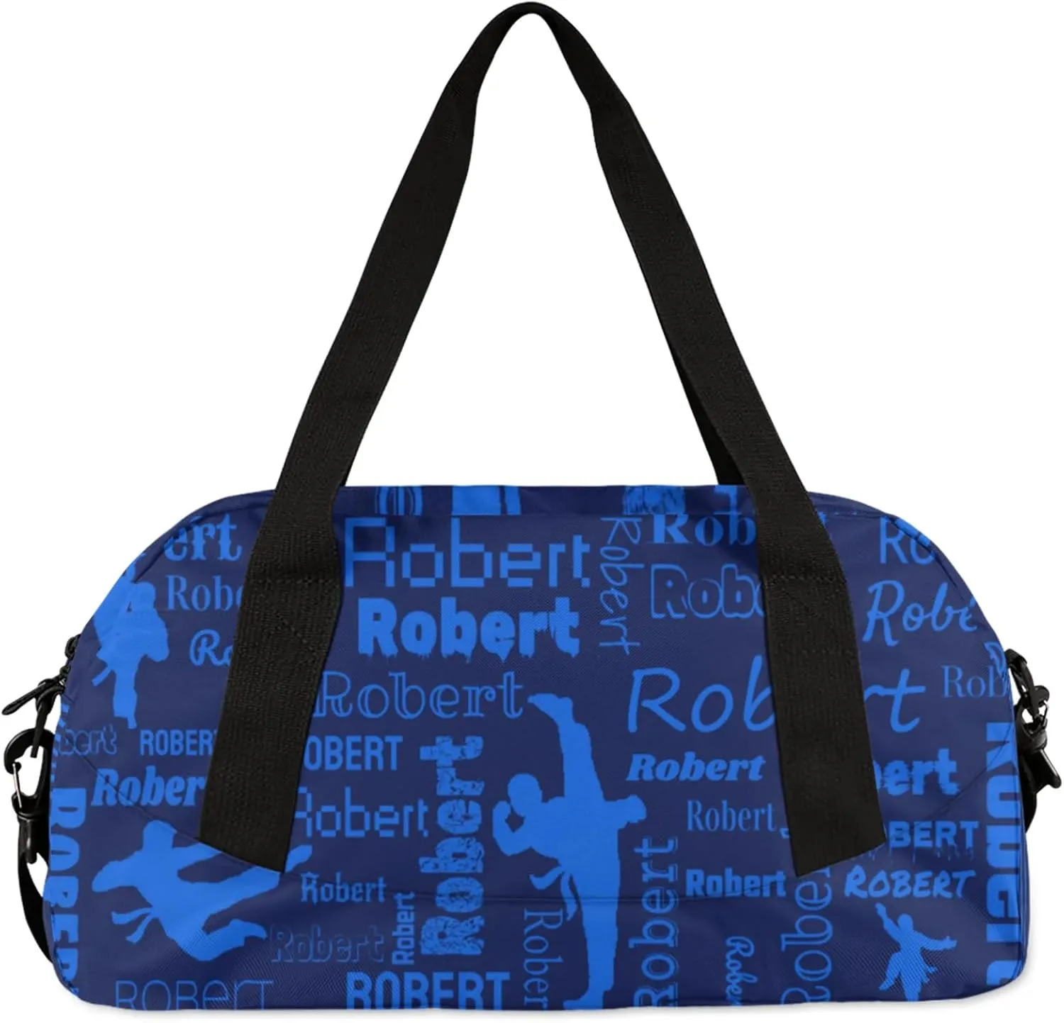 Personalized Karate Sport Duffel Bag Custom Sports Bag Travel Overnight Shoulder Bags Customized Gifts for Women Men Martial Art, Dark Blue