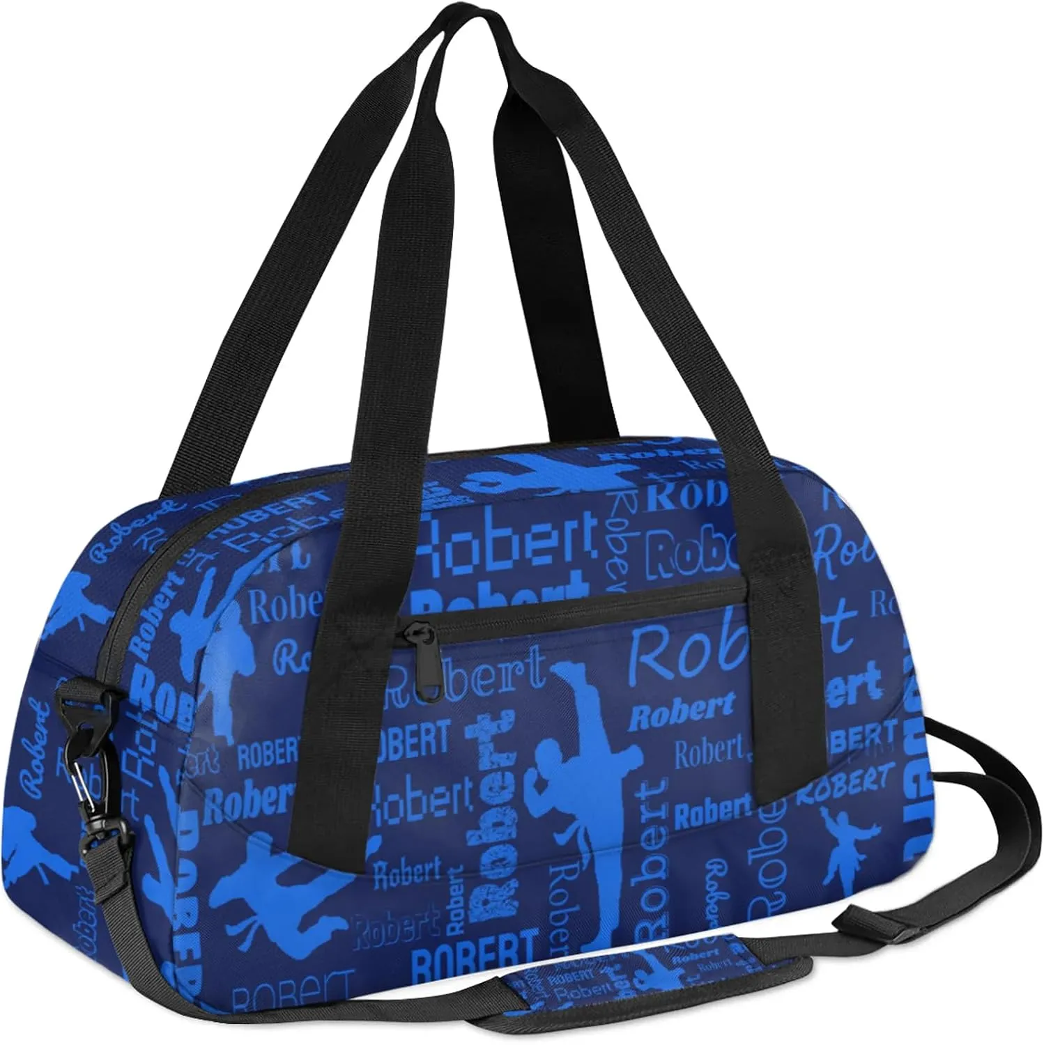 Personalized Karate Sport Duffel Bag Custom Sports Bag Travel Overnight Shoulder Bags Customized Gifts for Women Men Martial Art, Dark Blue