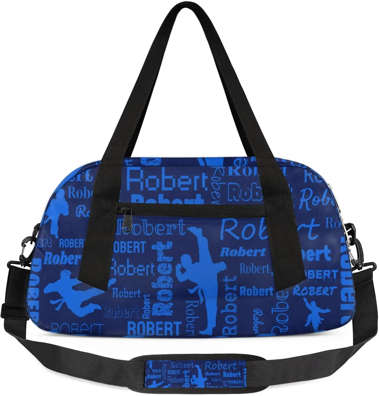 Personalized Karate Sport Duffel Bag Custom Sports Bag Travel Overnight Shoulder Bags Customized Gifts for Women Men Martial Art, Dark Blue