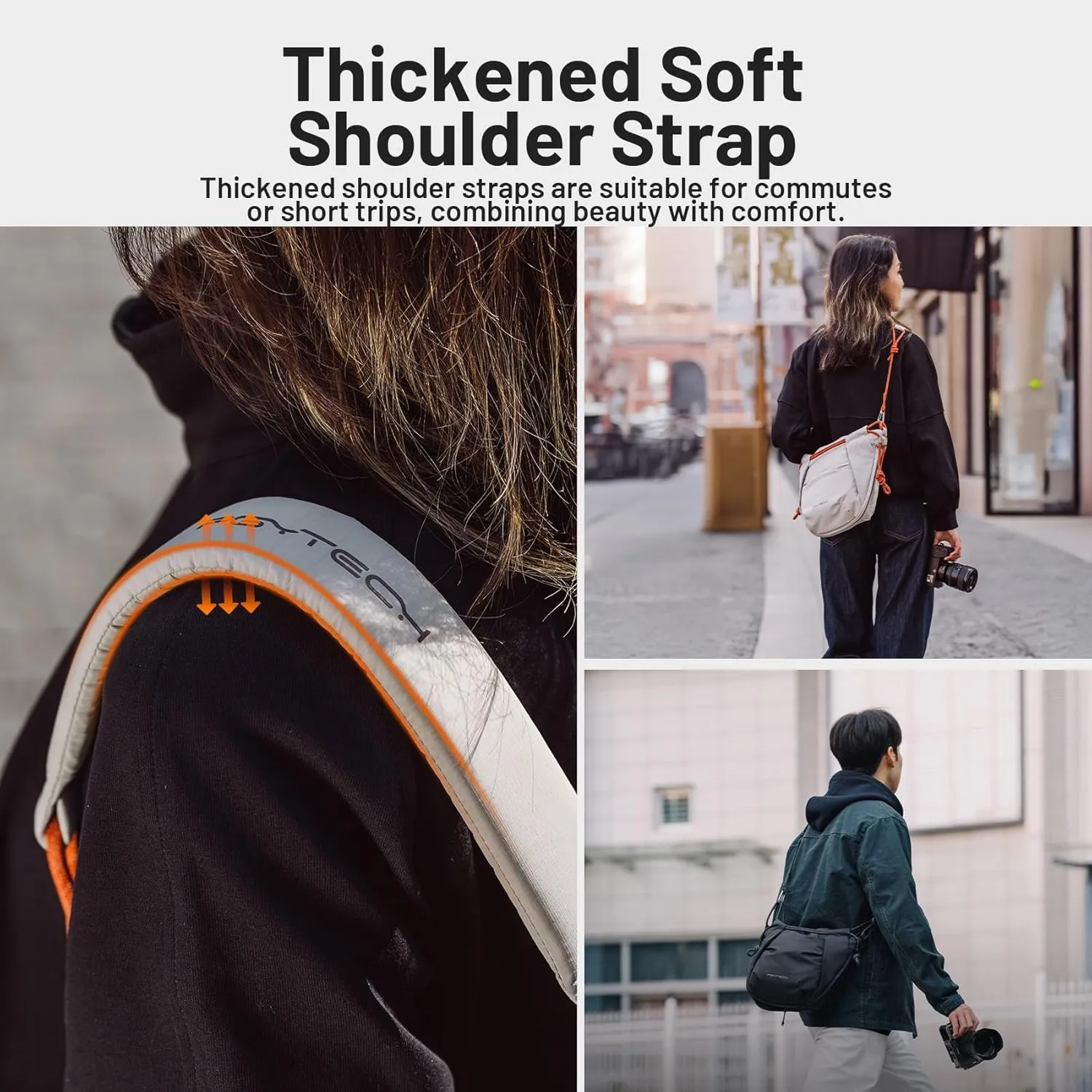 PGYTECH OneGo Rope Strap Camera Bag  Multifunctional Shoulder Bag for Urban Photographers. Compact Camera Bag Compatible with Sony/Canon/Nikon/Mirrorless Cameras, Midnight Black