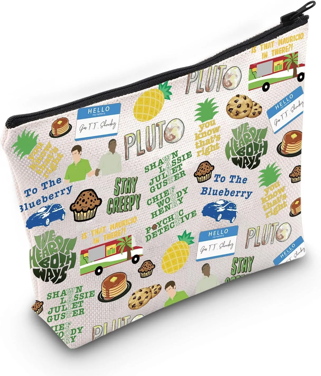 POFULL TV Show Merchandise Pineapple TV Show Fans Makeup Zipper Pouch Bag (PSY-C Cosmetic Bag)