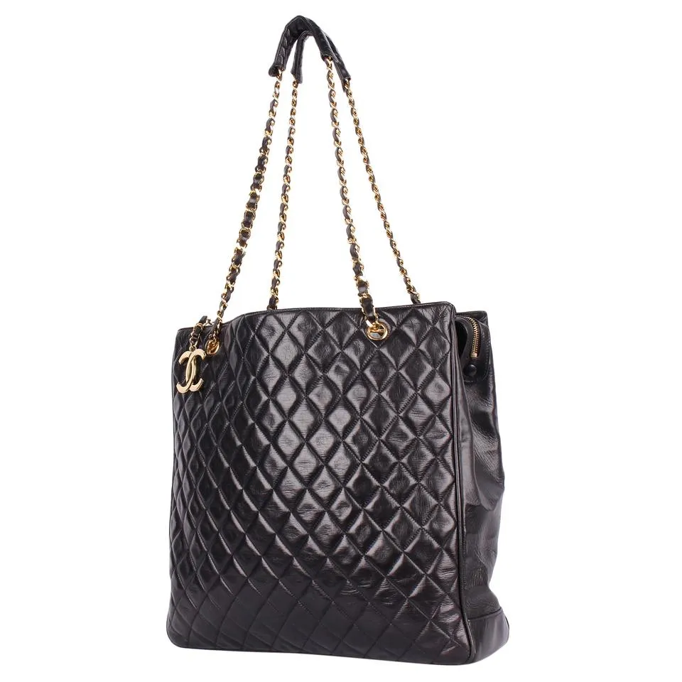 Quilted Leather Timeless Shopping Tote