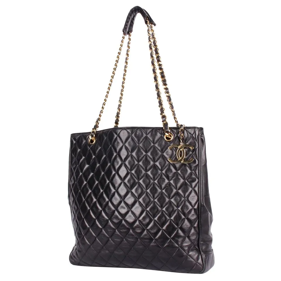 Quilted Leather Timeless Shopping Tote