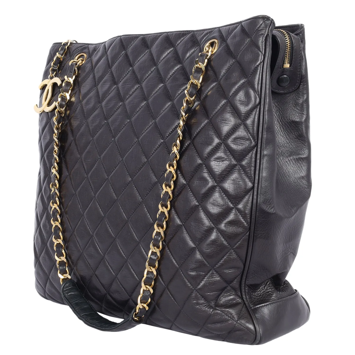 Quilted Leather Timeless Shopping Tote