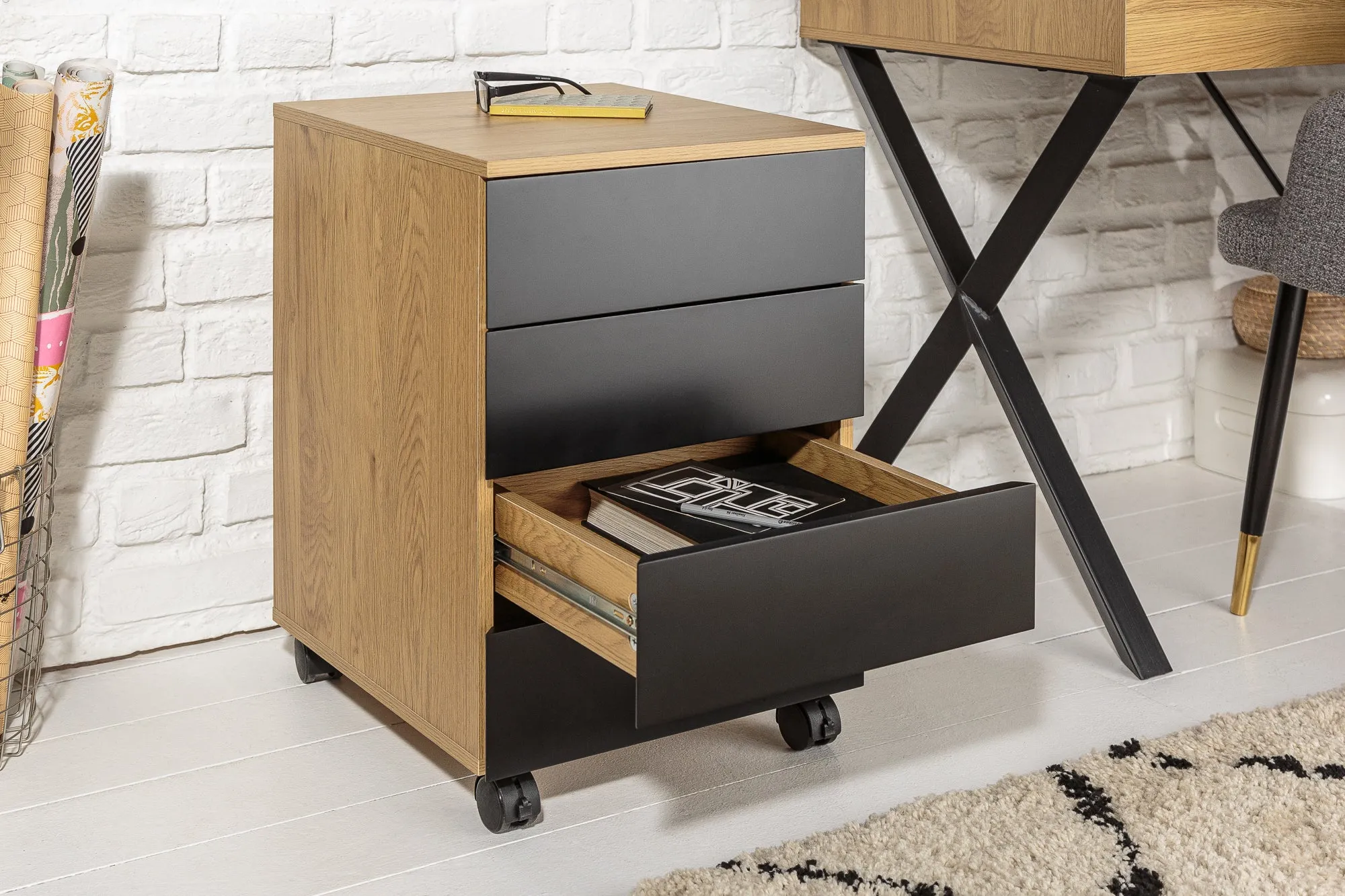 Rolling Container Studio 40cm Oak Look