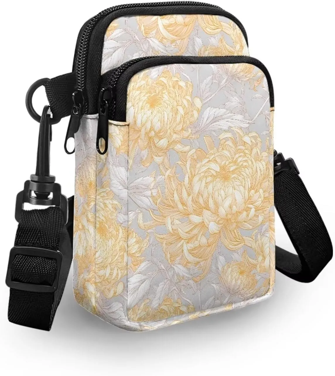 Small Crossbody Bags for Women, Spring Flowers Cell Phone Purse Wallet, Travel Pouch Passport Phone Holder Wallet