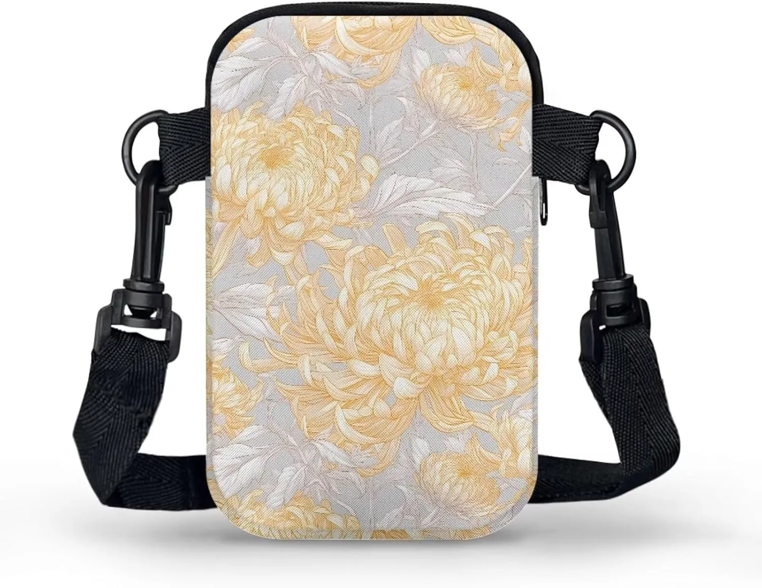 Small Crossbody Bags for Women, Spring Flowers Cell Phone Purse Wallet, Travel Pouch Passport Phone Holder Wallet