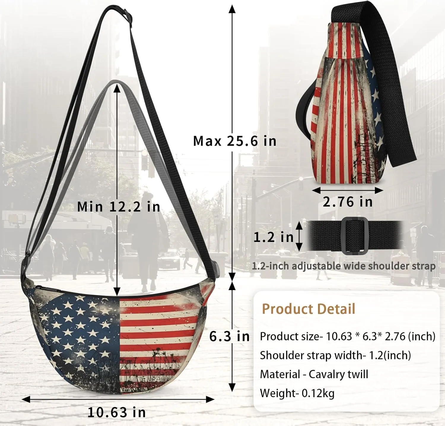 Small Sling Crossbody Bag for Women Men Trendy, Small Crescent Bag with Adjustable Strap Zippers, Lightweight Dumpling Bags