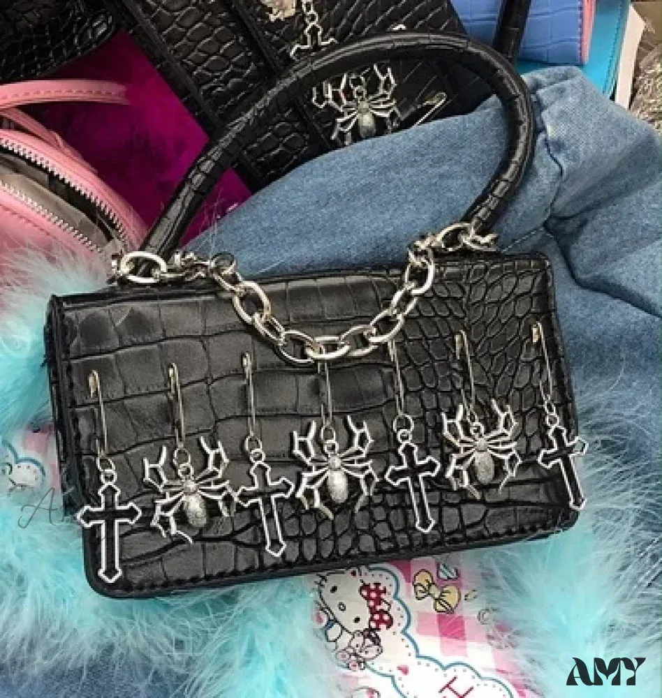 Spice Gothic Messenger Bag Harajuku Spider Rabbit Dark Cross Punk