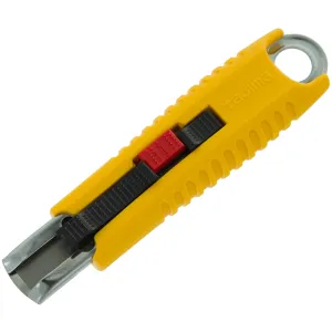 Tajima Safety Knife Box Cutter with Springback Auto-Retract and Secure Lock Features 18MM X 56MM Blade