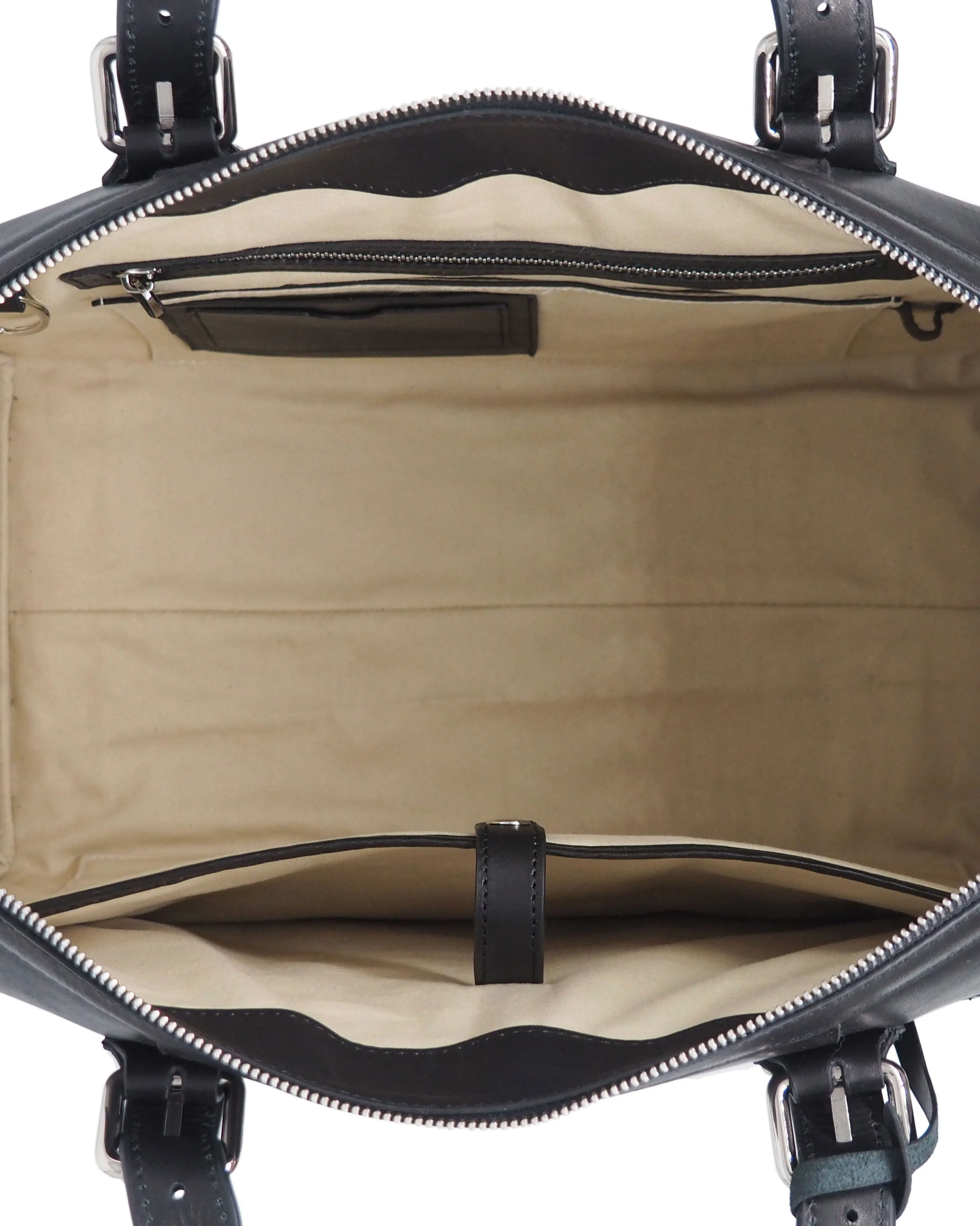 The Viaggio Leather Duffel (Nero)