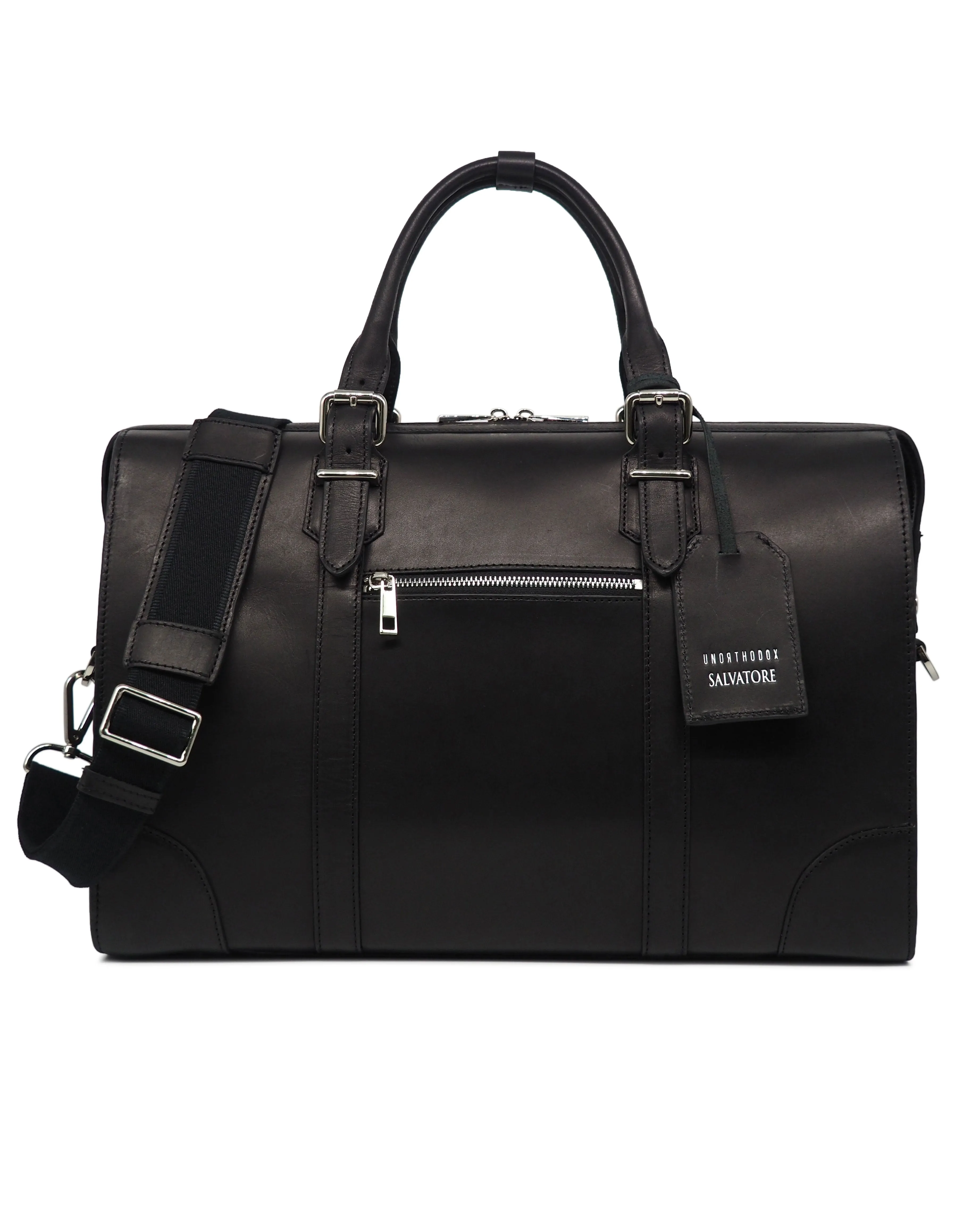 The Viaggio Leather Duffel (Nero)
