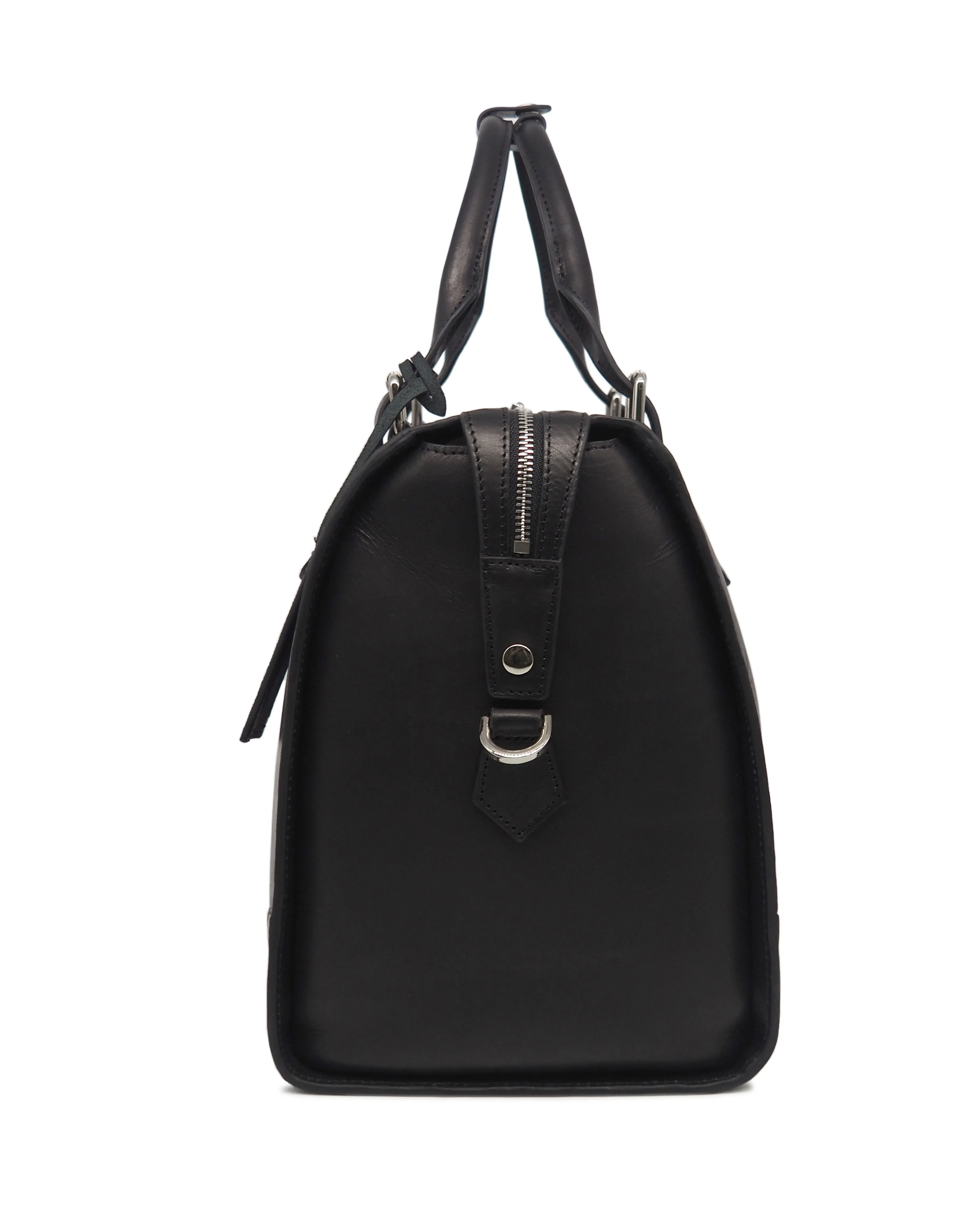 The Viaggio Leather Duffel (Nero)