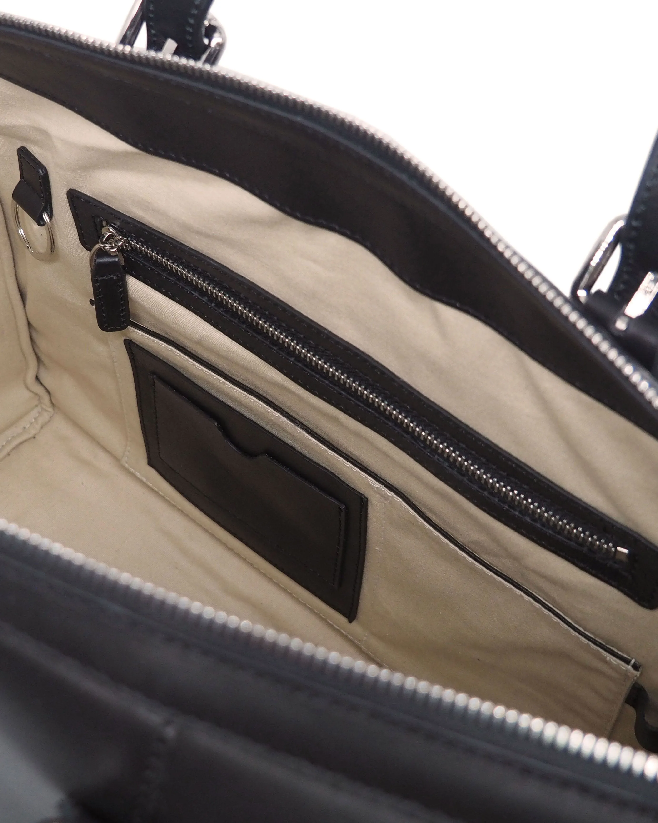 The Viaggio Leather Duffel (Nero)