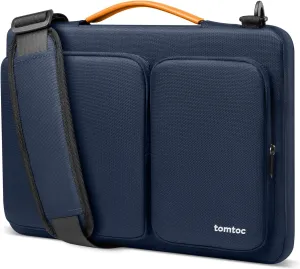 tomtoc 360 Protective Laptop Shoulder Bag for 15.6 Inch Laptop, Fit Acer Aspire 3/5/7, Dell Inspiron/XPS, ASUS ROG/TUF, Lenovo ThinkPad L/E/T/P/V, Waterproof Accessory Case