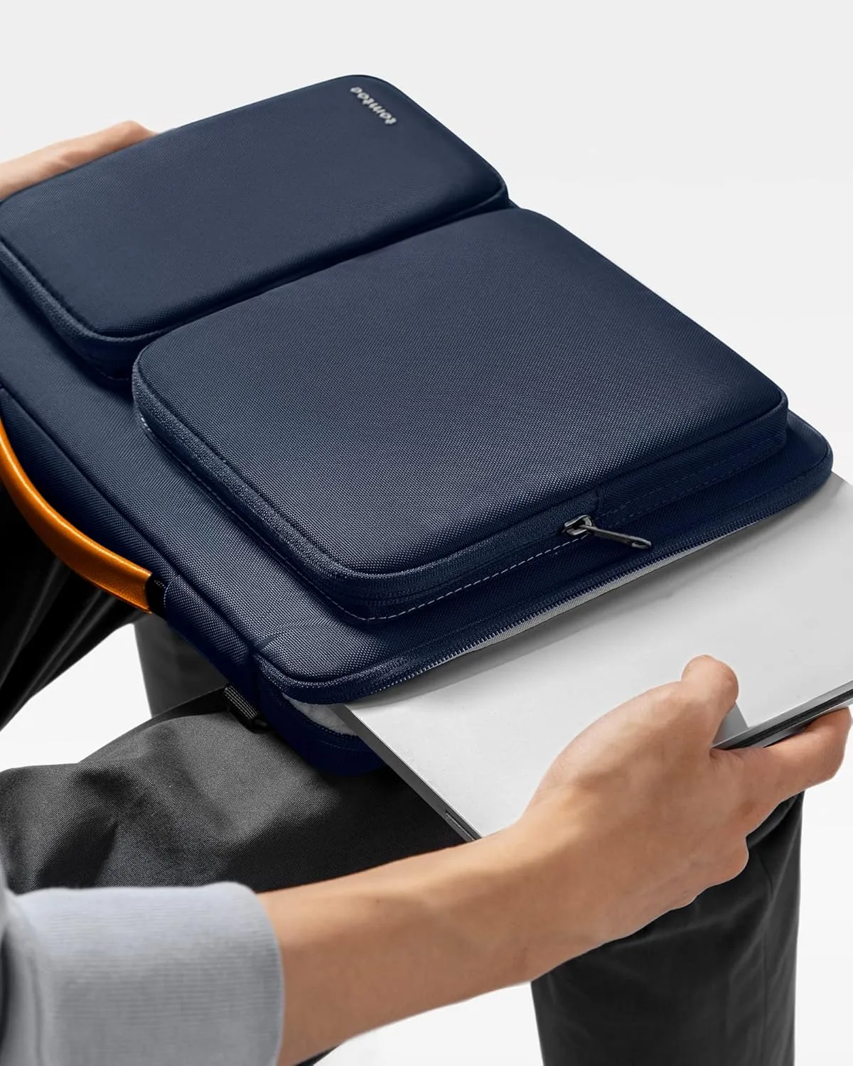 tomtoc 360 Protective Laptop Shoulder Bag for 15.6 Inch Laptop, Fit Acer Aspire 3/5/7, Dell Inspiron/XPS, ASUS ROG/TUF, Lenovo ThinkPad L/E/T/P/V, Waterproof Accessory Case
