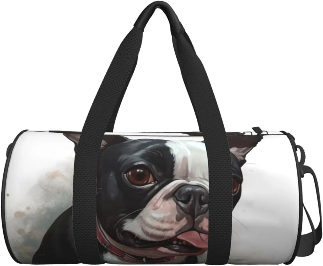 Travel Duffle Bag Weekender Bags for Men Women with Shoe Compartment Large Capacity Weekender Overnight Bag Boston Terrier Carry On Tote Bags Sport Gym Bag for Travel Yoga