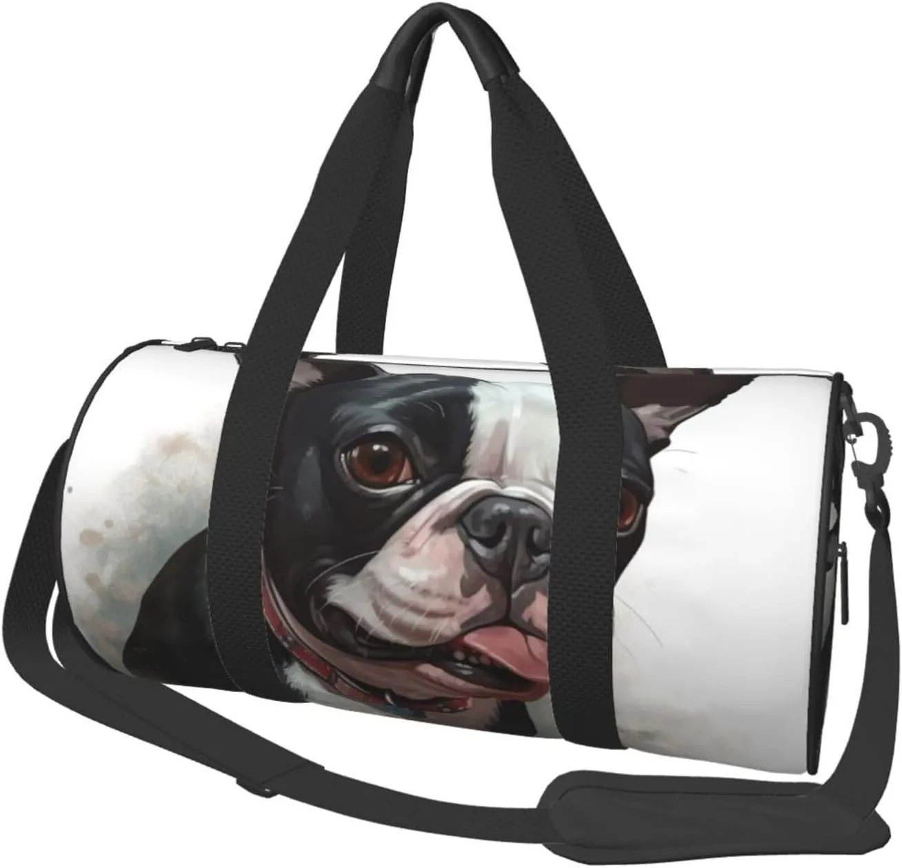 Travel Duffle Bag Weekender Bags for Men Women with Shoe Compartment Large Capacity Weekender Overnight Bag Boston Terrier Carry On Tote Bags Sport Gym Bag for Travel Yoga