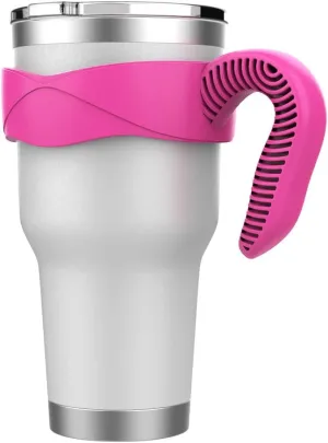 Tumbler handle fits for 30 OZ YETI Tumbler, OZARK TRAIL Tumbler, Rambler TumblerHandle OnlyCup not Include (RoseRed)
