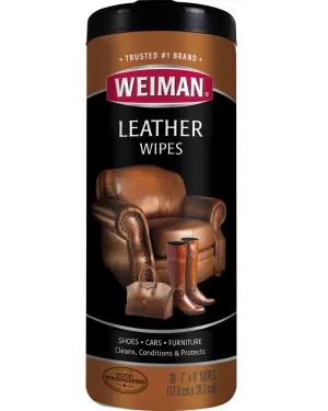Weiman 30 Count Leather Wipes
