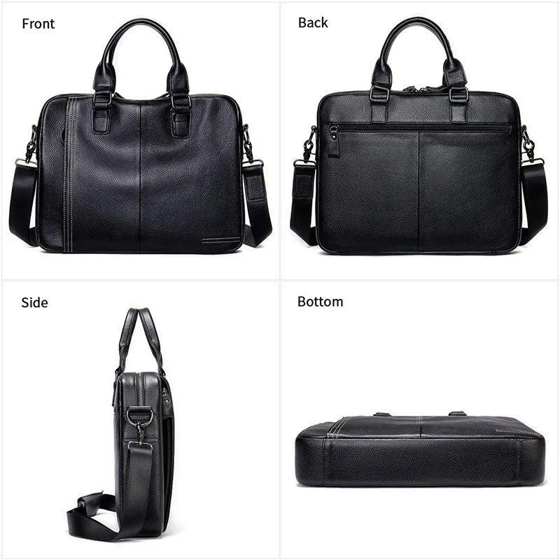 Woosir Vintage Laptop Leather Briefcase for Men