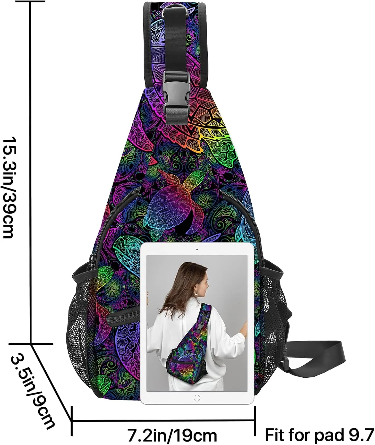 Yrebyou Sling Bag for Women Crossbody Backpack Travel Shoulder Hiking Bags Waterproof Daypack For Beach Outdoor Camping